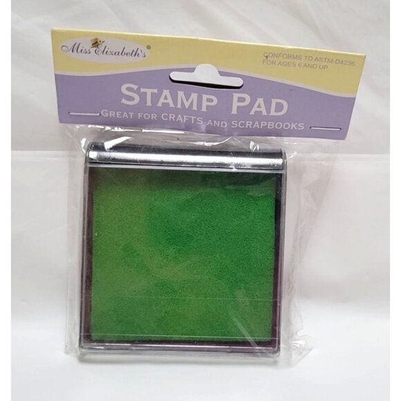 Lot of 3 Miss Elizabeths Stamp Pads Green Pink Purple Craft Scrapbook NOS - Picture 2 of 7
